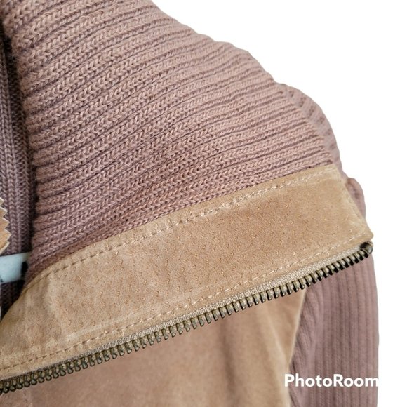 Retro Y2K BUM Leather Knit Shacket - Picture 3 of 7